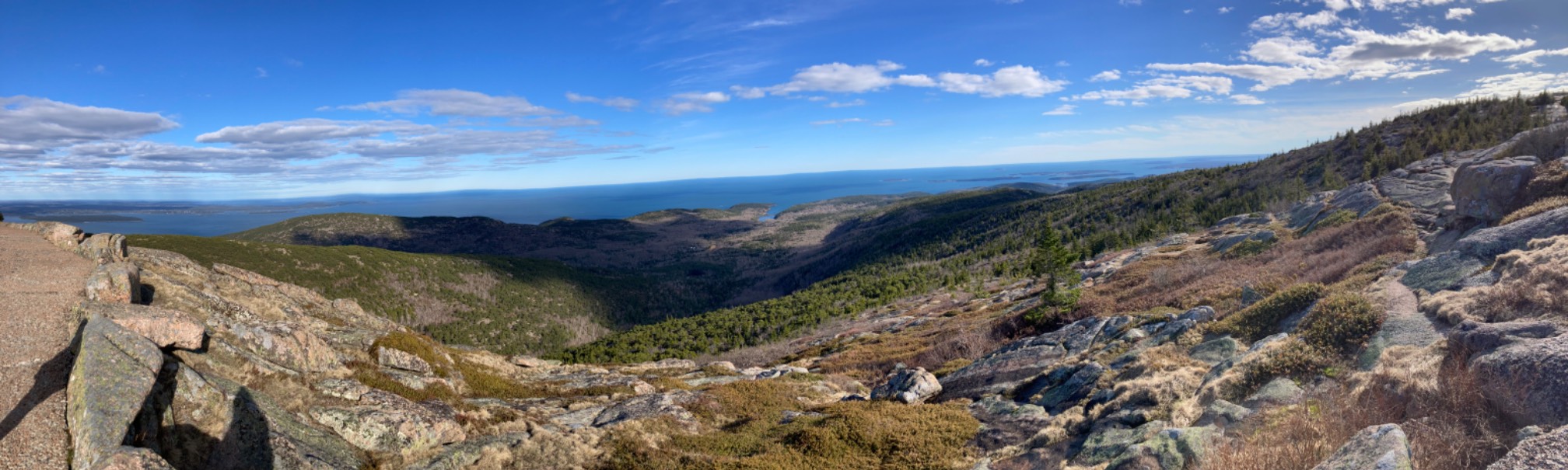View of the sea from Cadillac Mountain