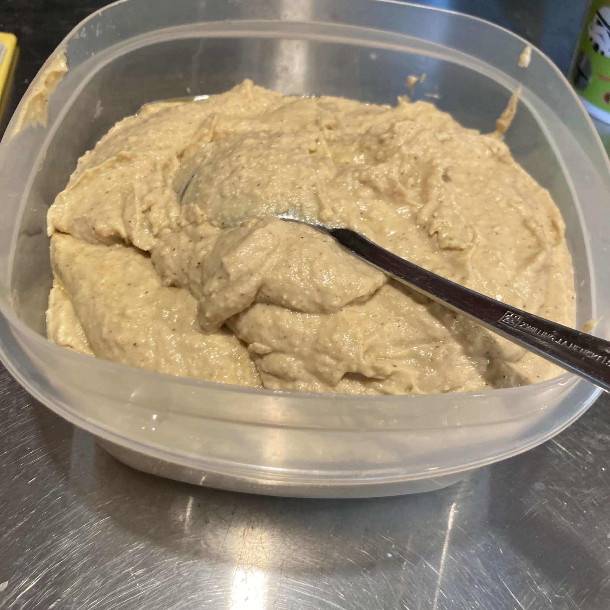 Hummus in container