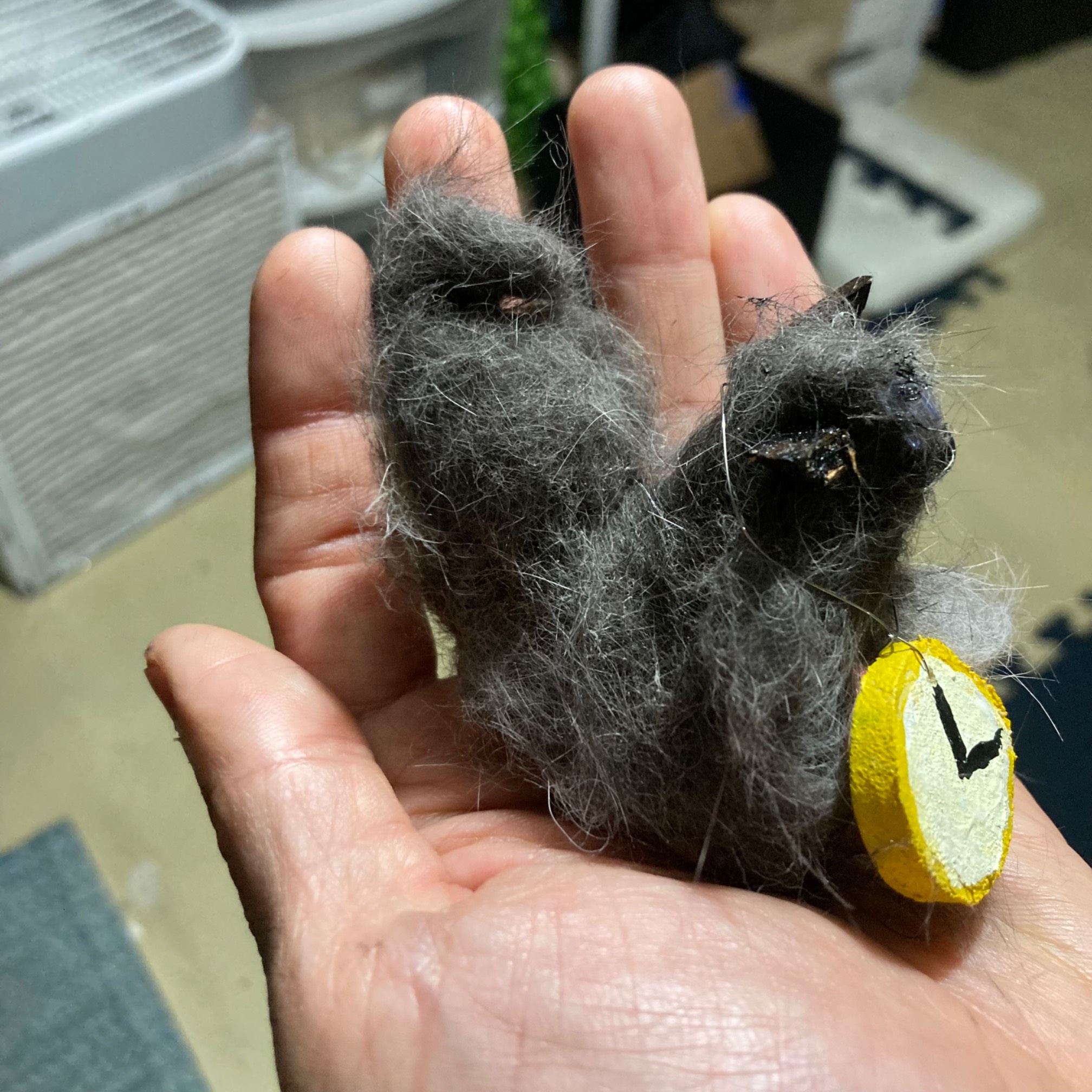Regarding trying to make a squirrel out of cat hair: You can’t say I didn’t try.