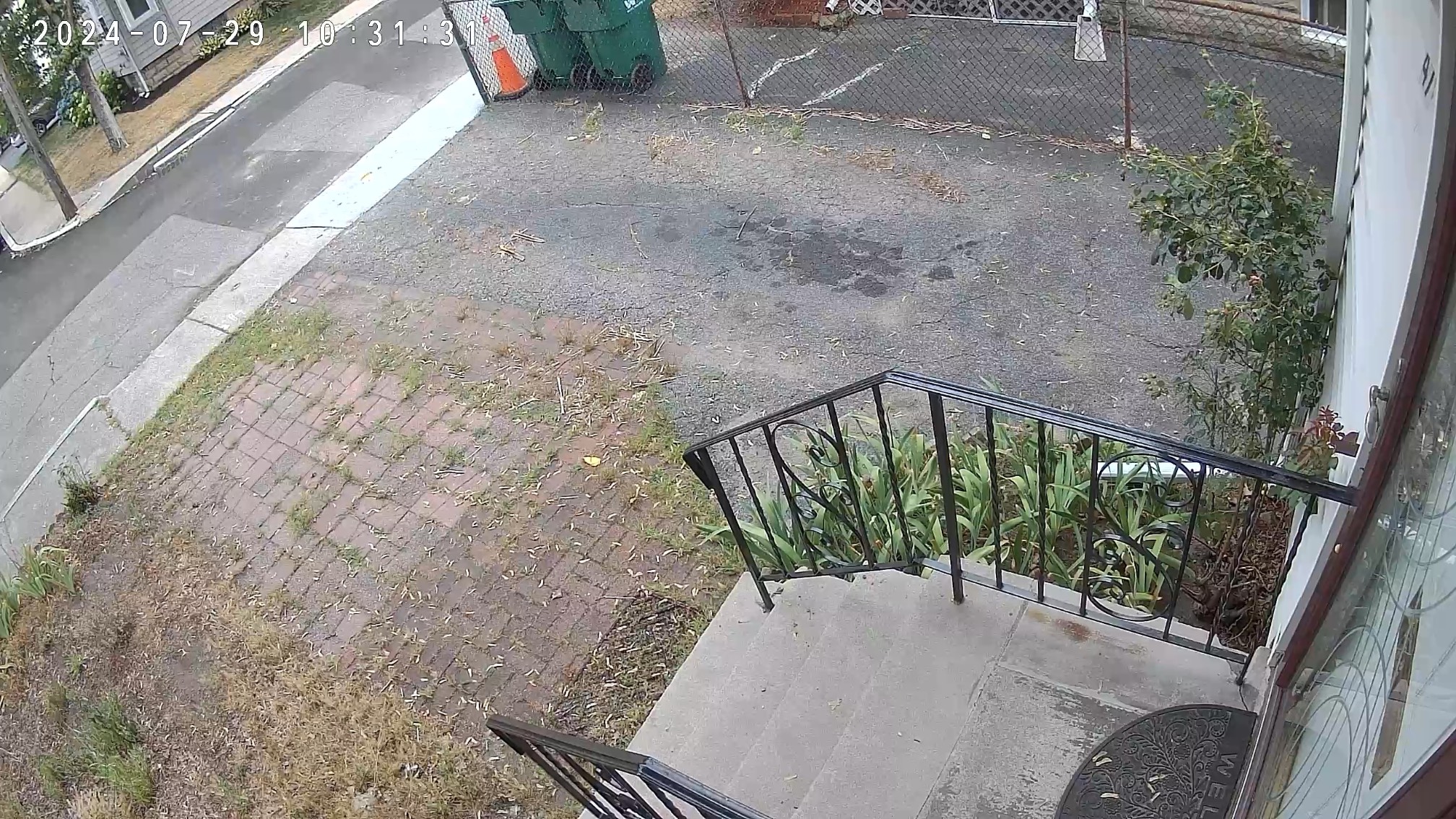 Driveway with stain