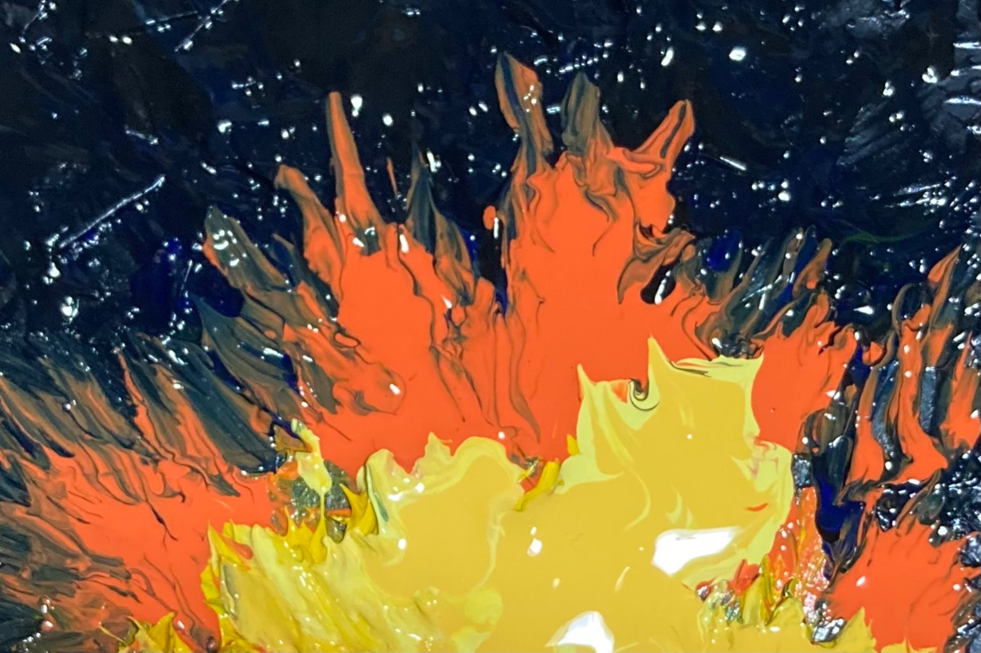 Practicing my bitchin’ flames painting in case I someday get a Tesla or whatever the bro car is at t