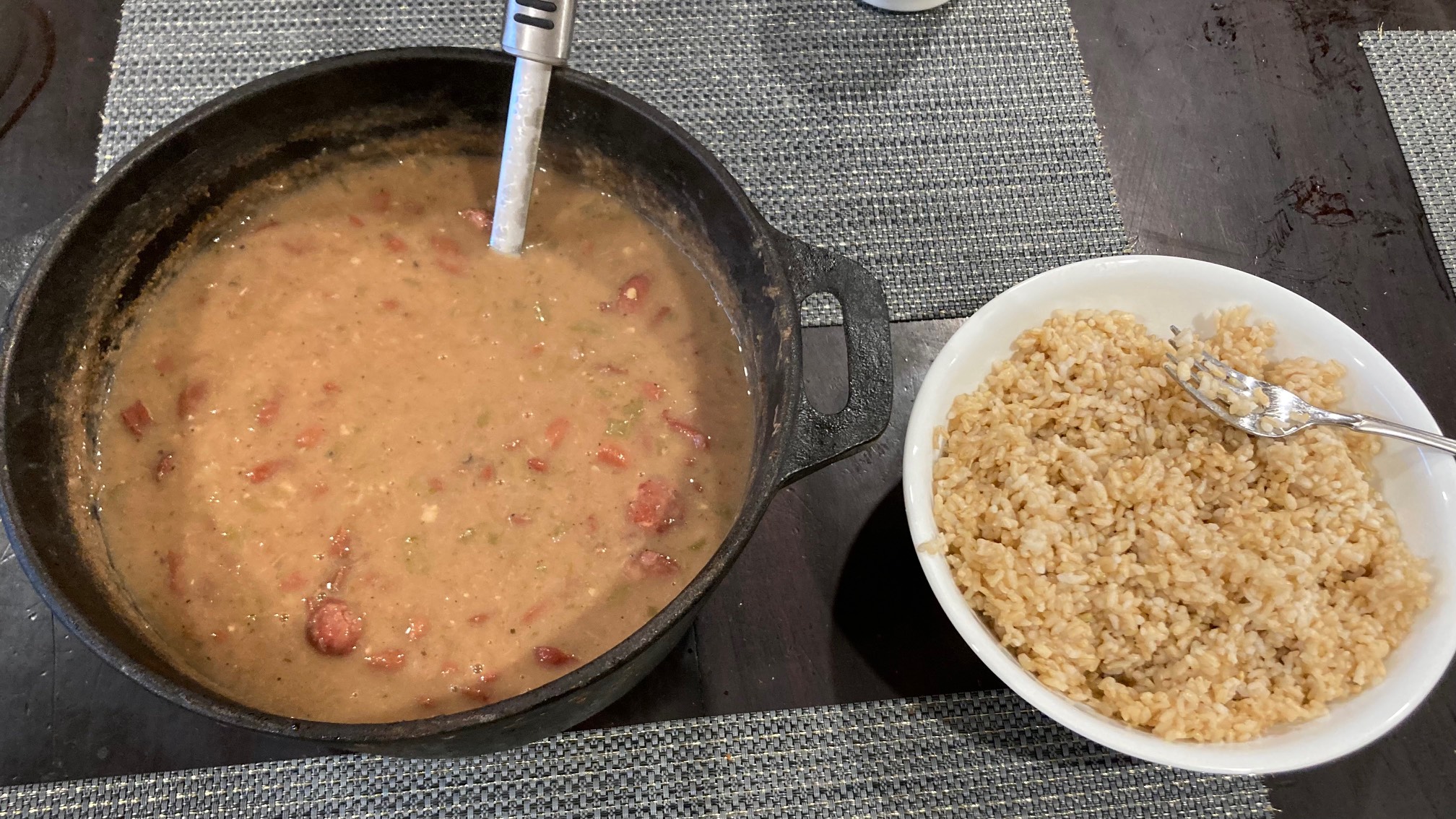 Like basically all stews, red beans are rice is waaay better the next day.