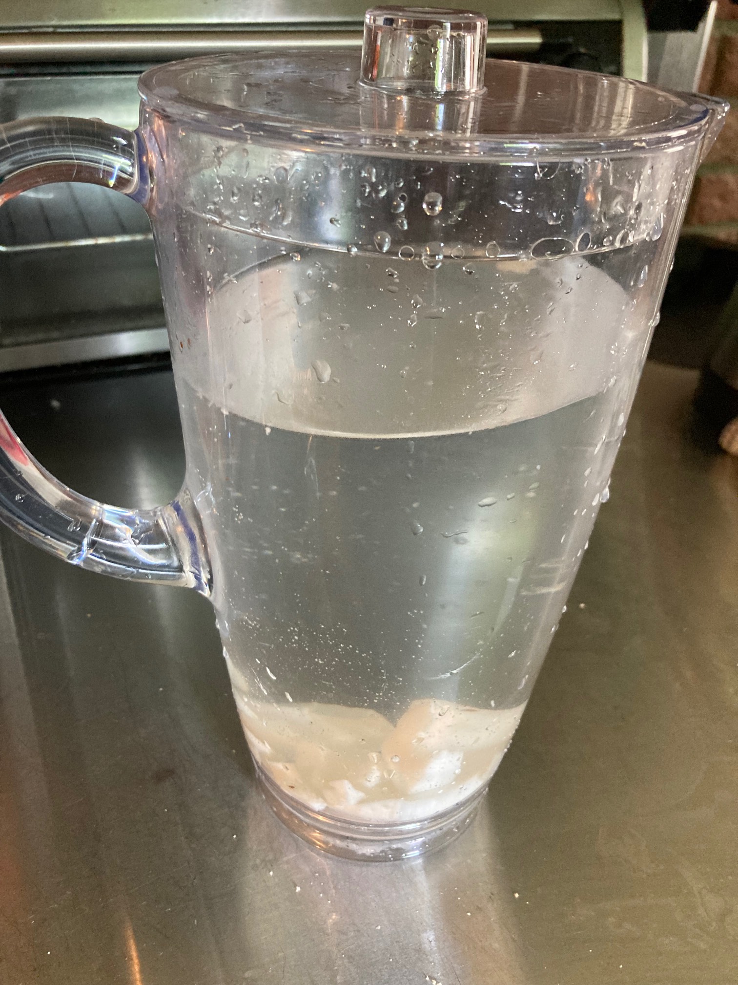 Trying to make coconut water. It just kinda looks like crud water, though?