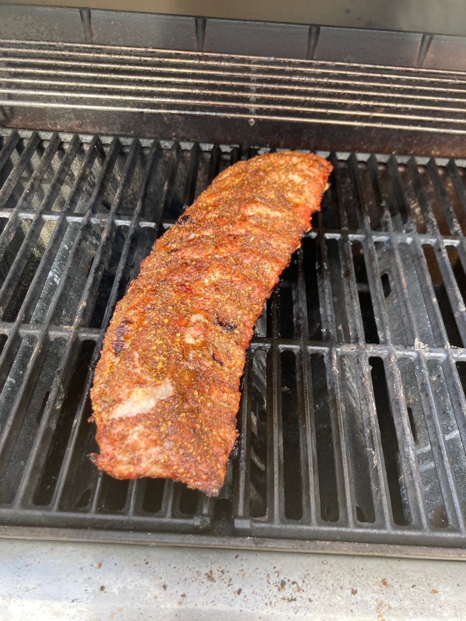 Ribs on grill
