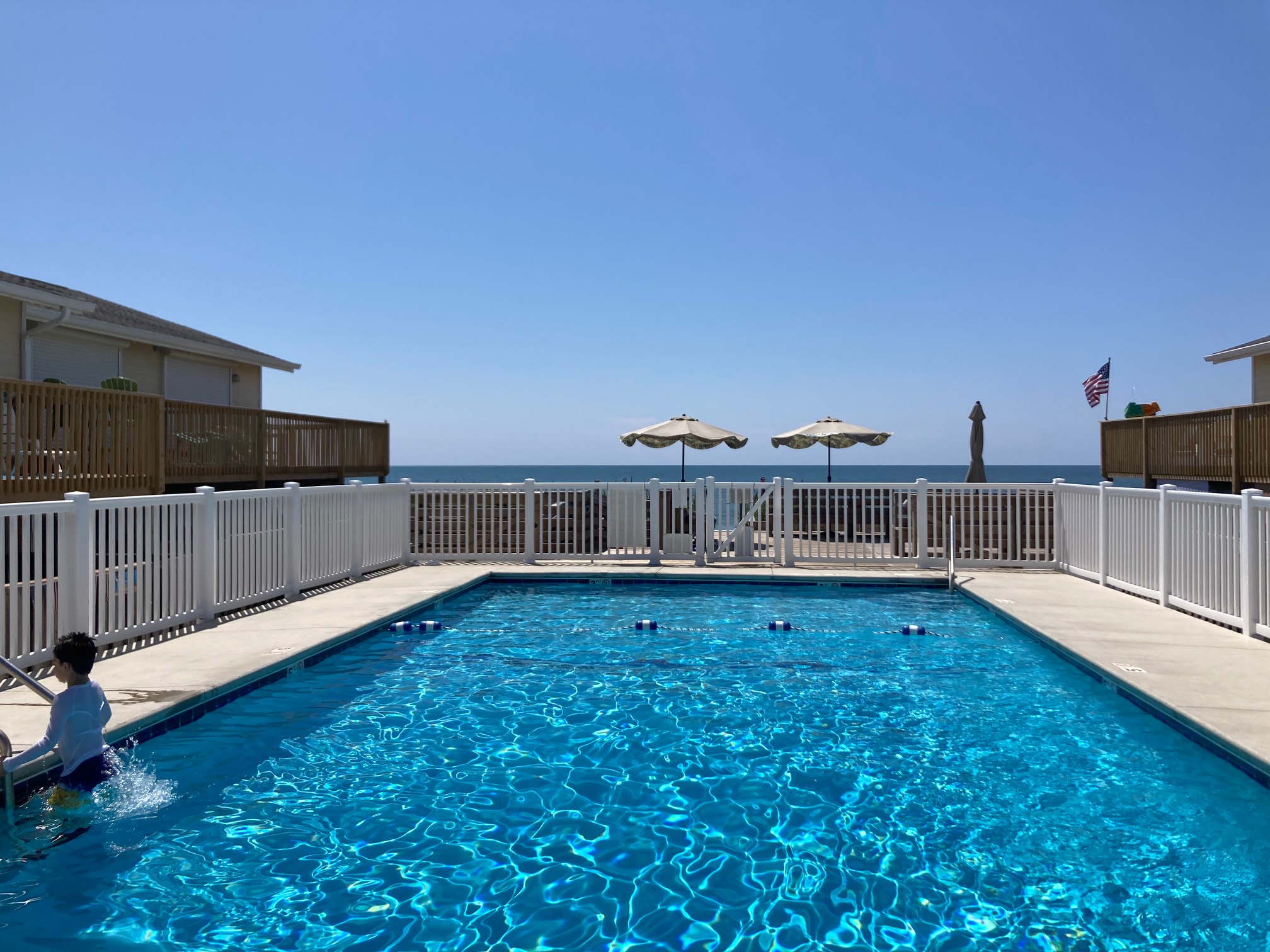 Pool overlooking ocean