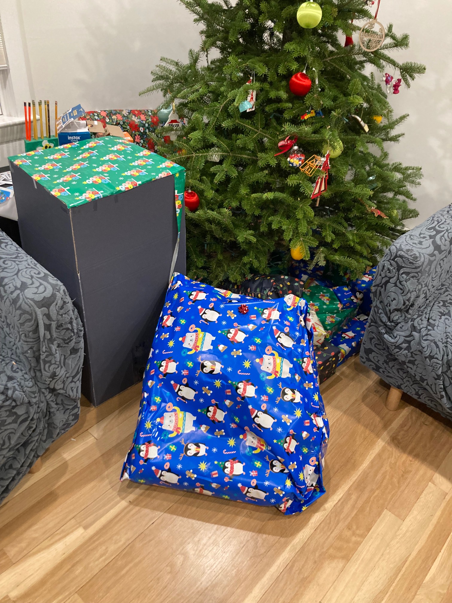 Oversized presents go a long way in the aesthetics of abundance.
