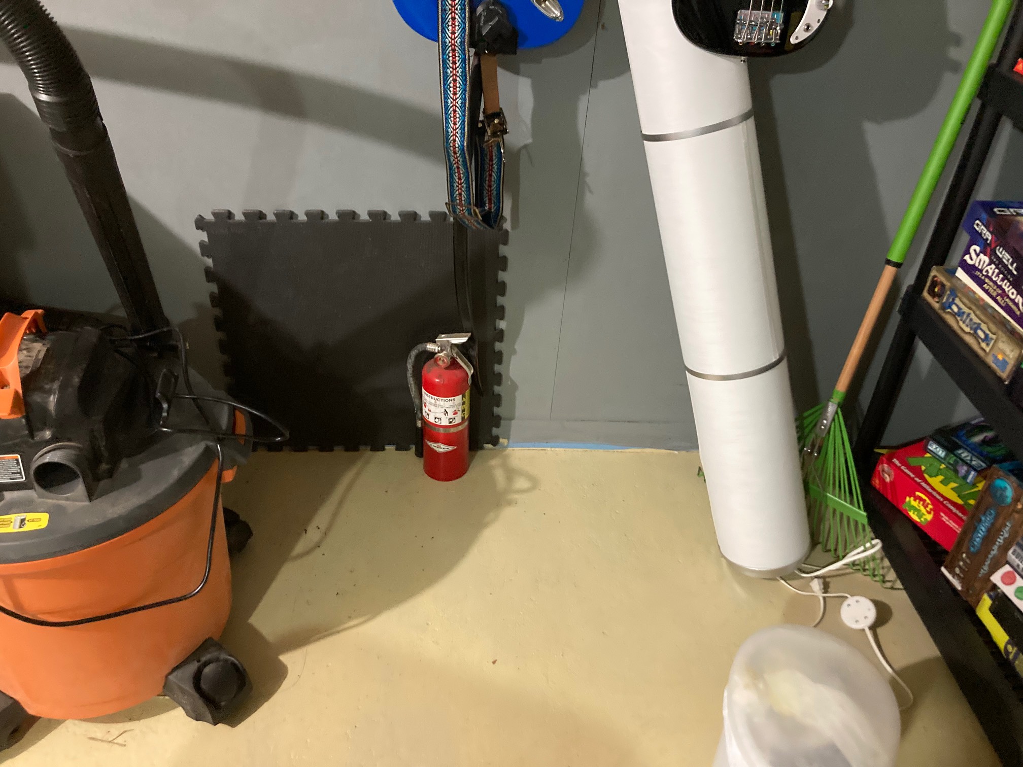 Does not look like much, but I finally (mostly) cleared the tubs and miscellaneous objects from this