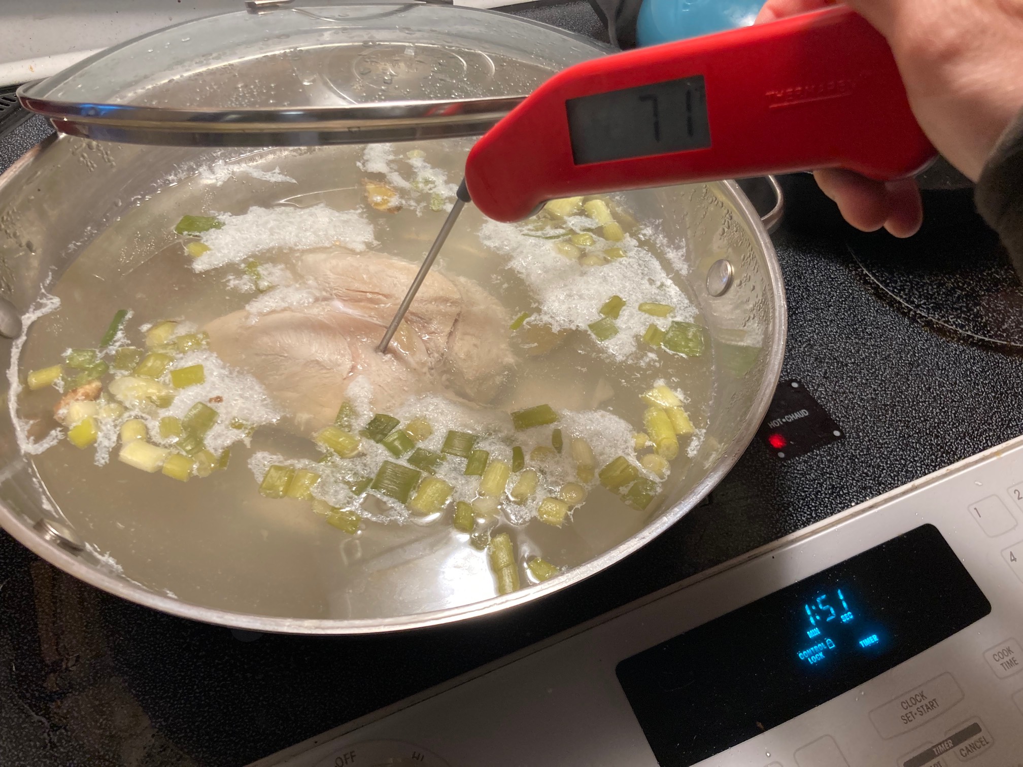 Poaching chicken from frozen: Turns out it’s a bad idea!