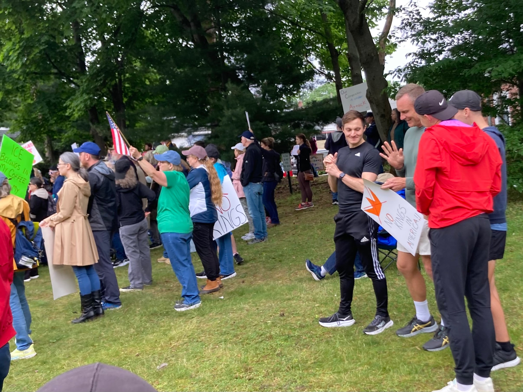 Sporty protestors