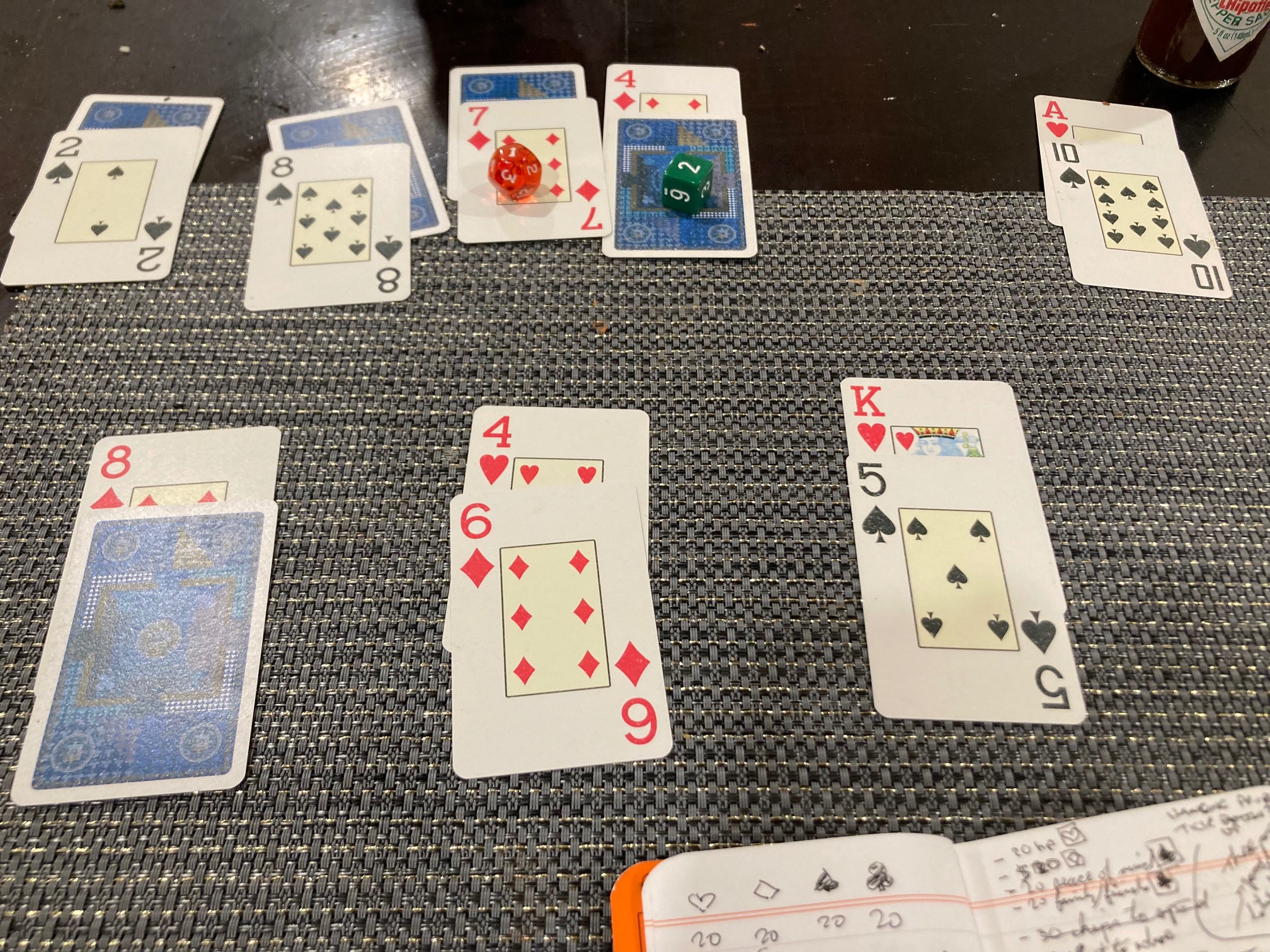 Cards and dice
