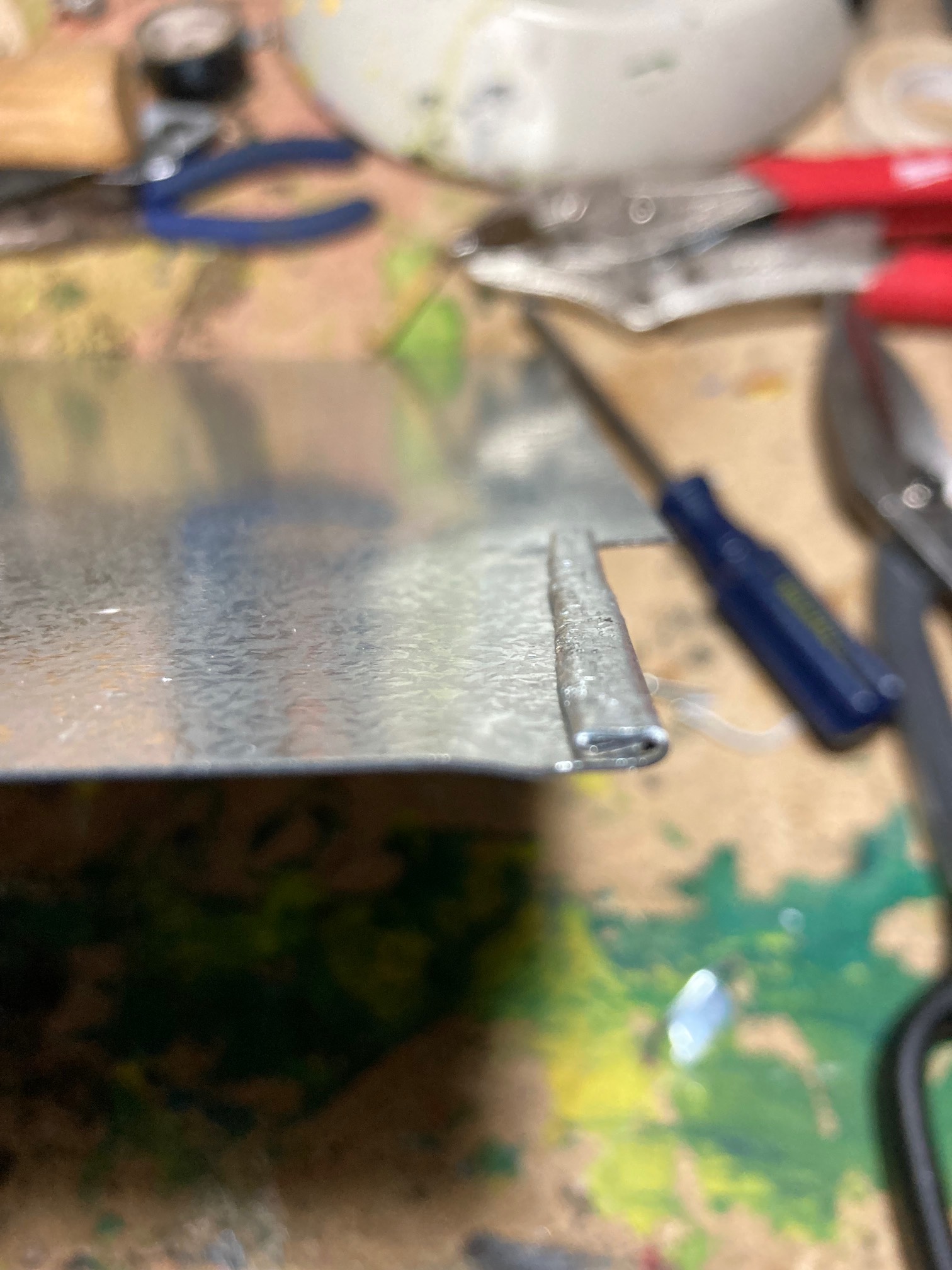 I ended up not needing this, but it’s pretty cool that you can roll sheet metal into little bars wit