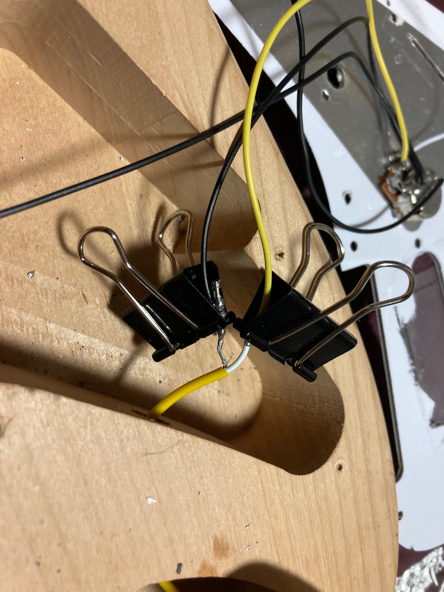 I guess this is why people have alligator clips.I took a break to recheck the wiring from th