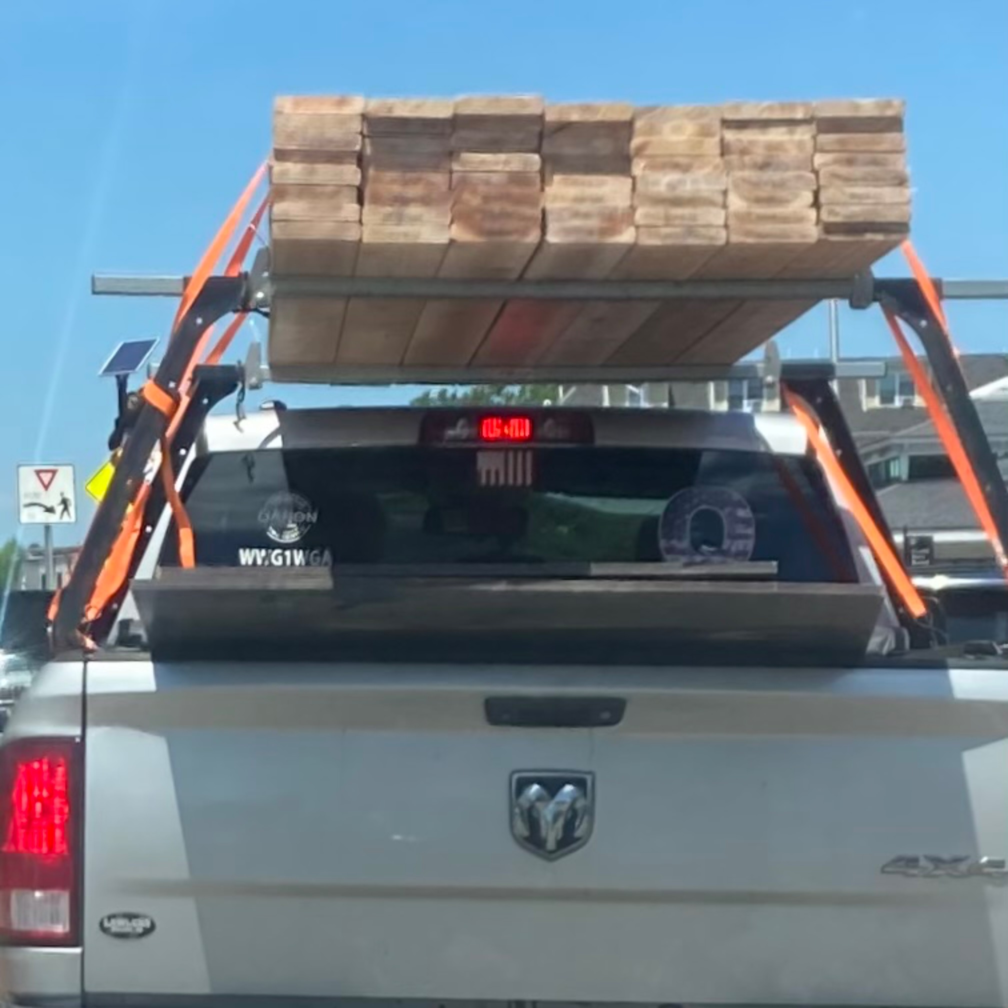 Truck with Qanon stickers