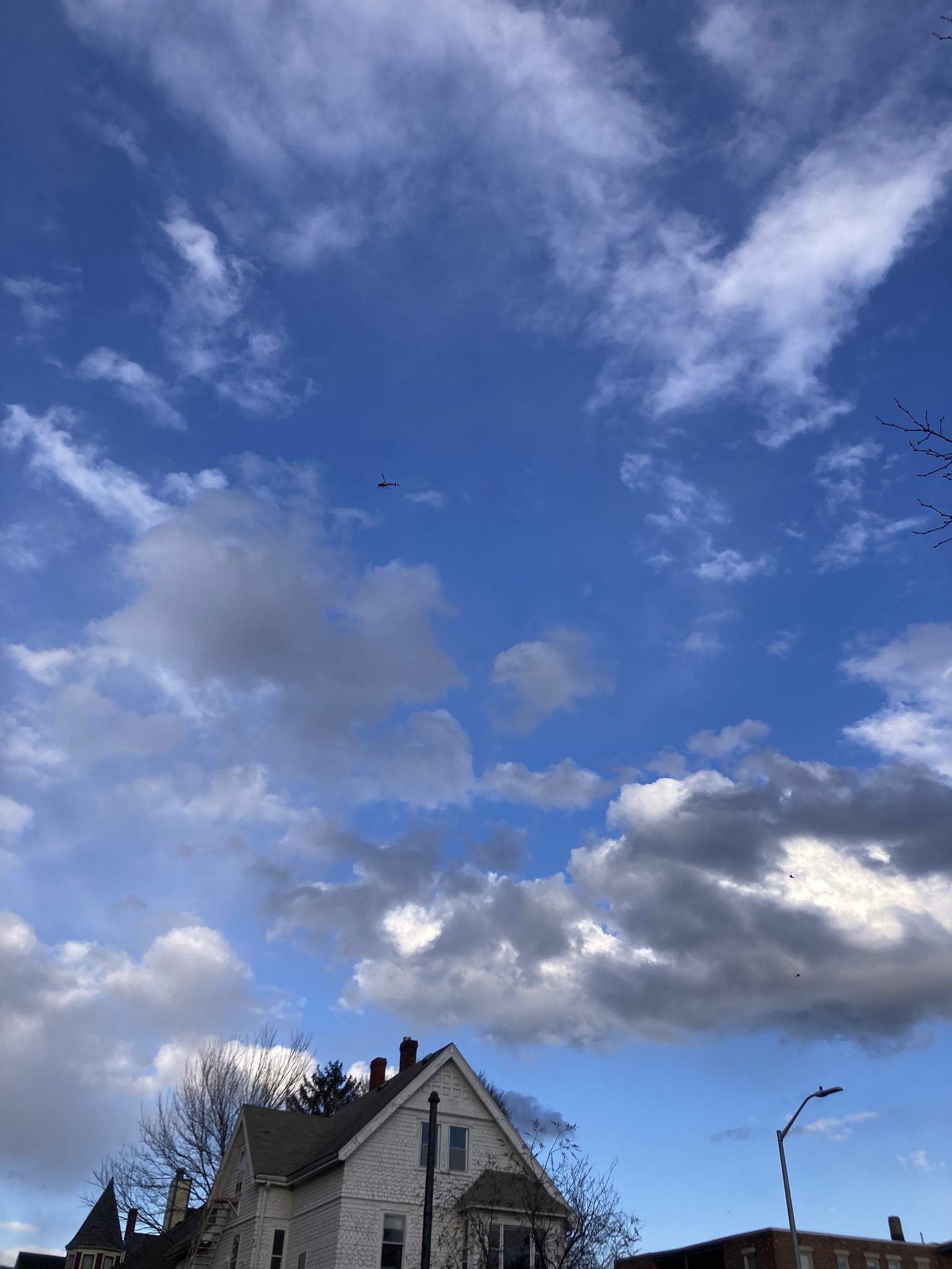 Helicopter in sky