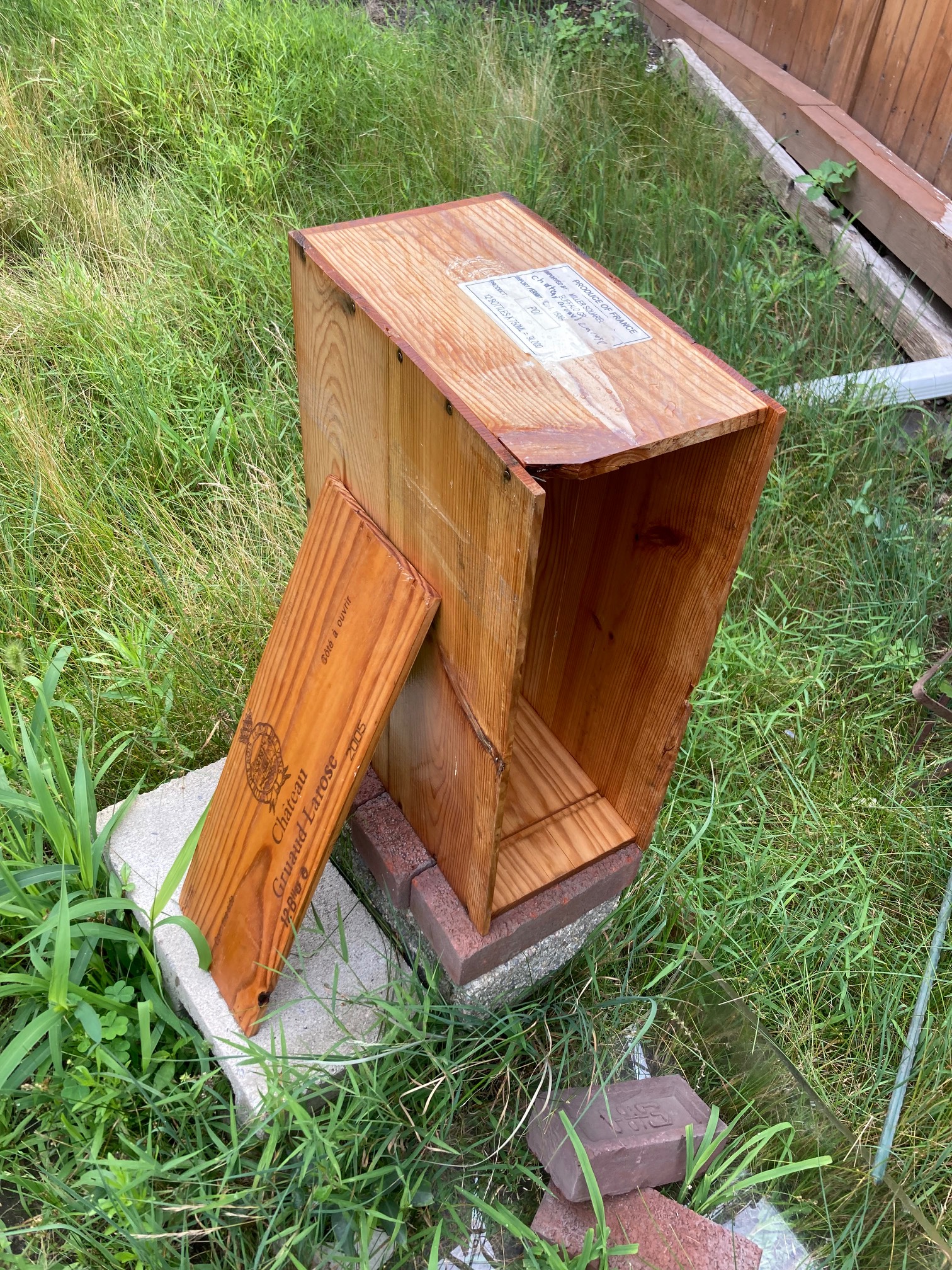 I found a free wood box!