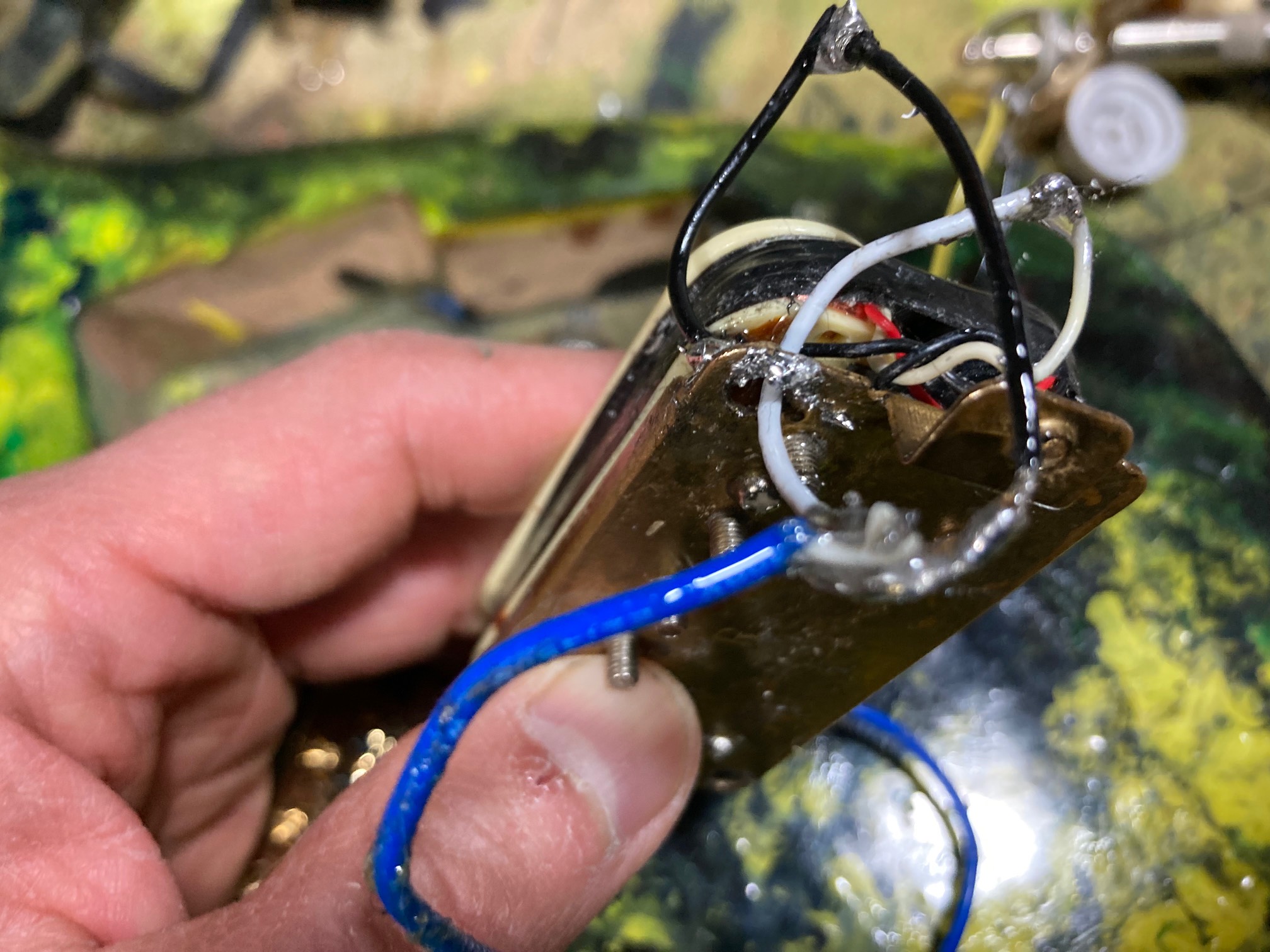 OK, I encased what I think are potentially weak splices in epoxy, so hopefully, things stay together