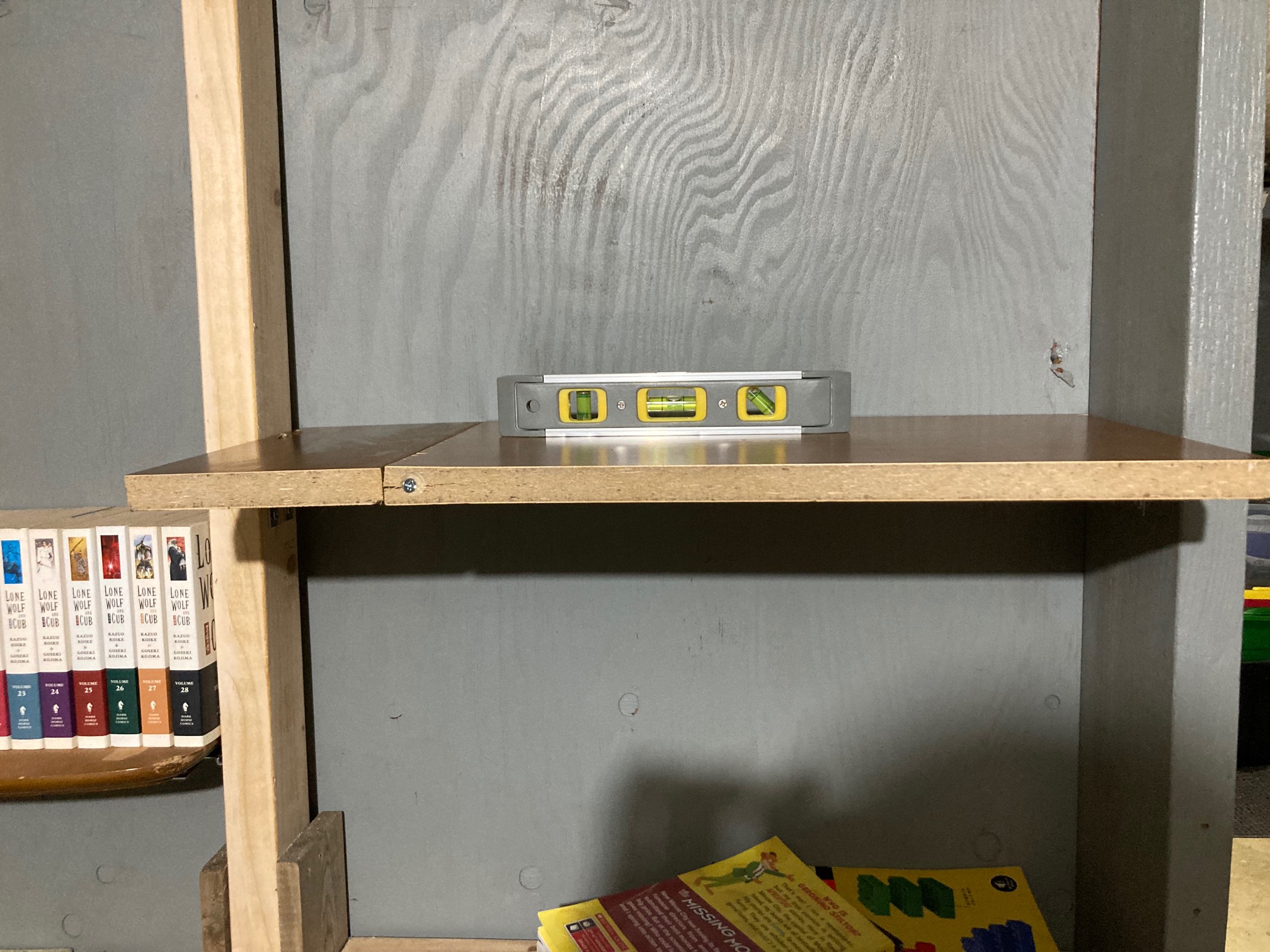 The last few basement bookshelves were easy-ish, so I was surprised this was so hard to get right. T