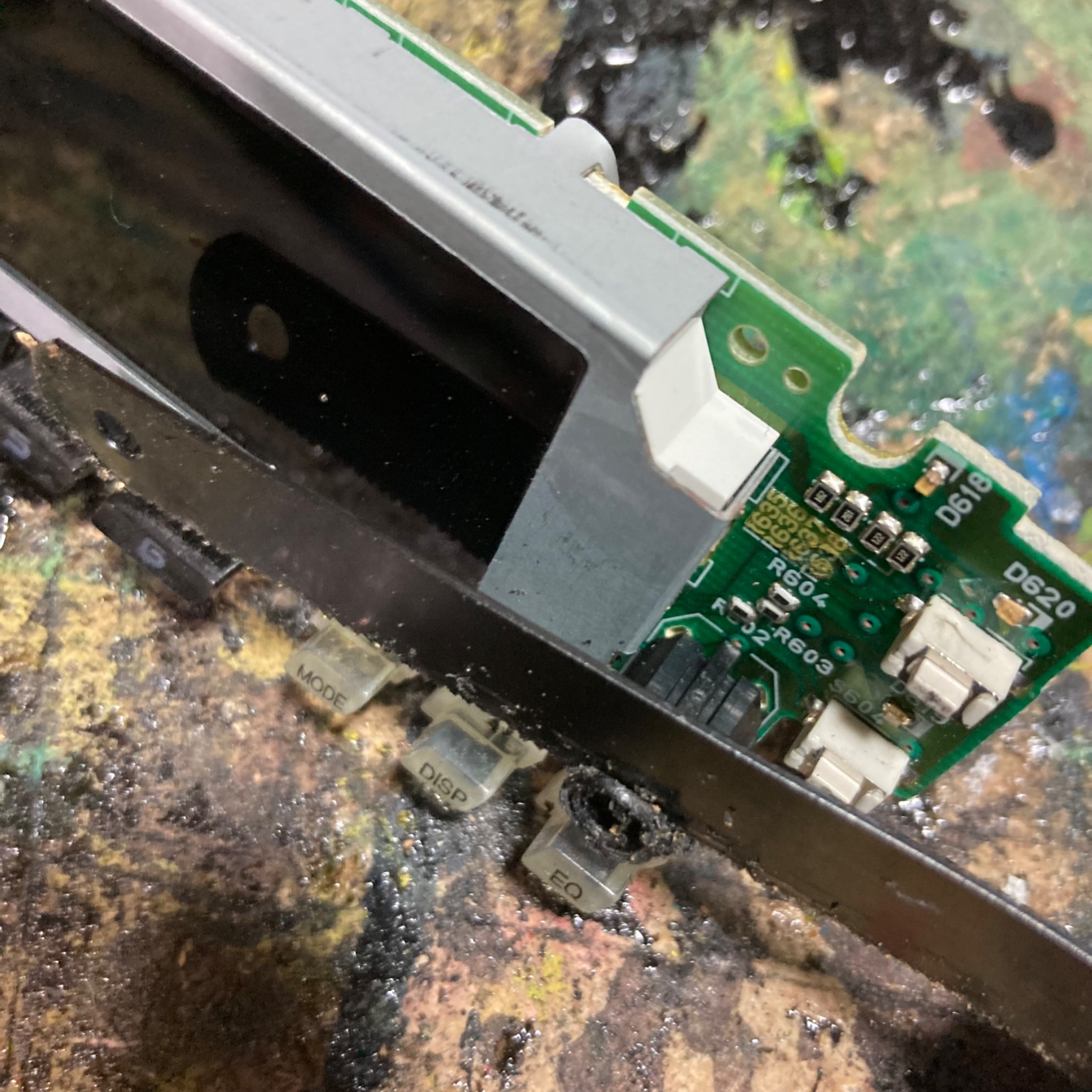 Hacksaw cutting aux port pipe