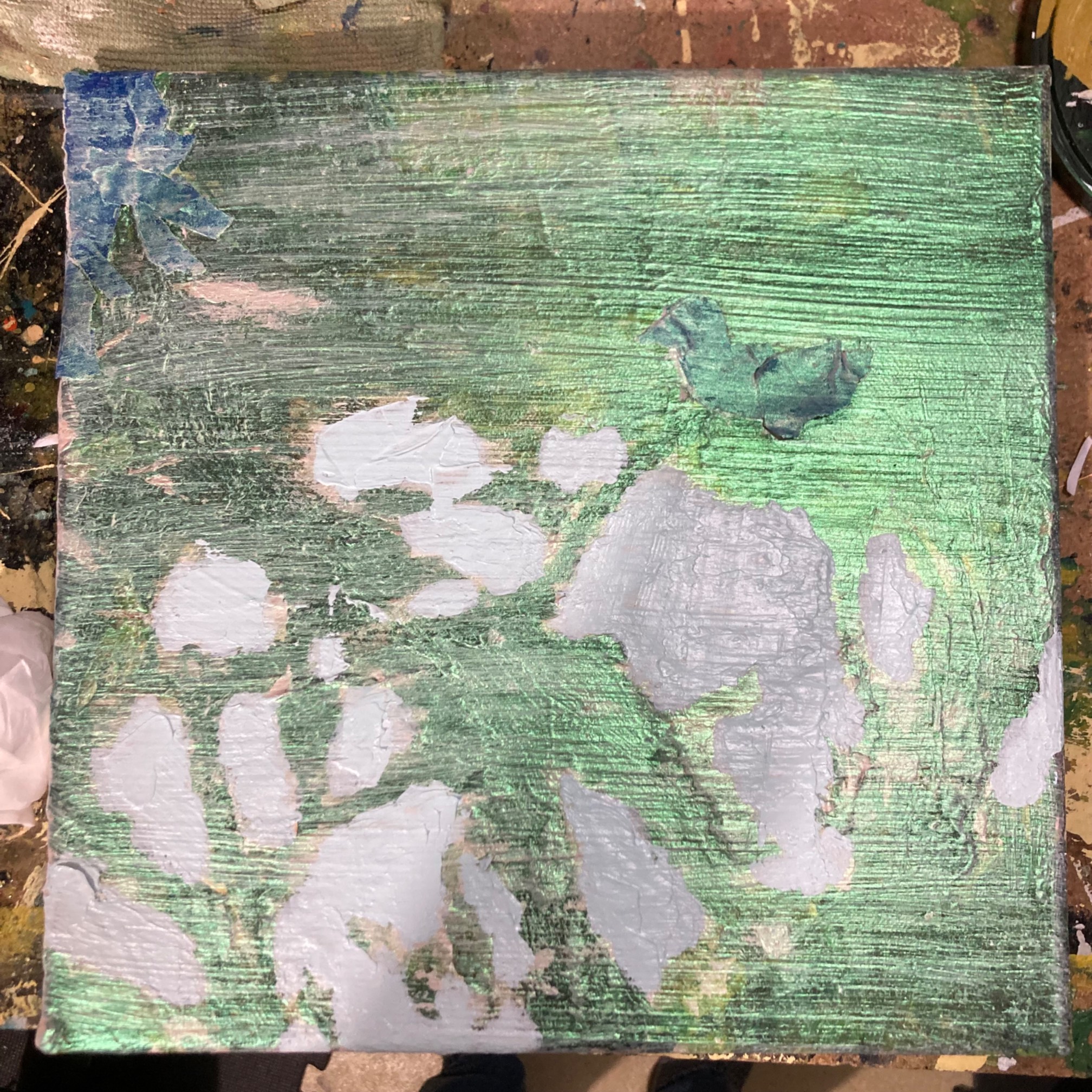 The guy and I painted today. He’s carefully painted his first layer in whereas I’ve essentially restarted twice.