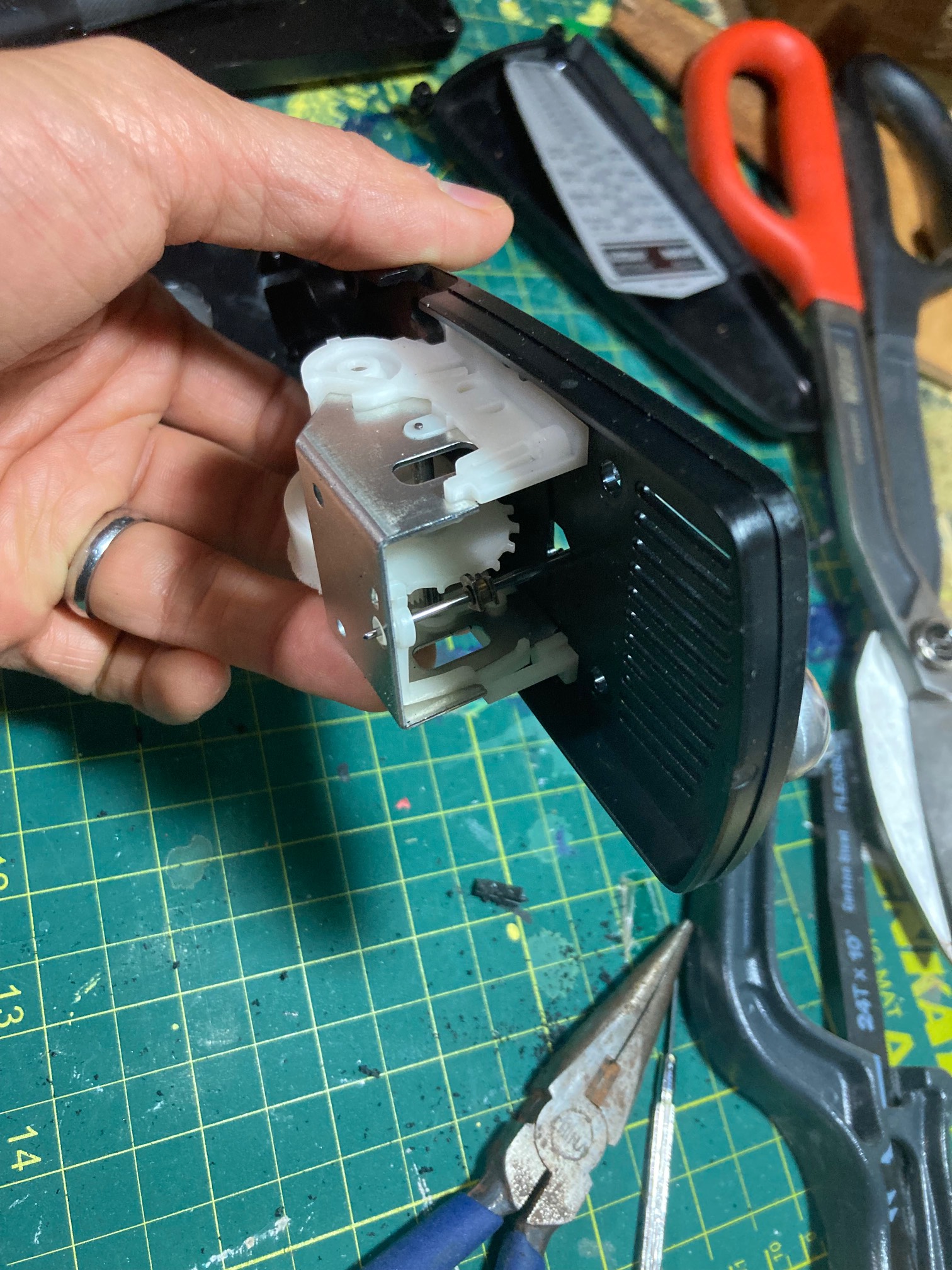 Escapement attached to front case