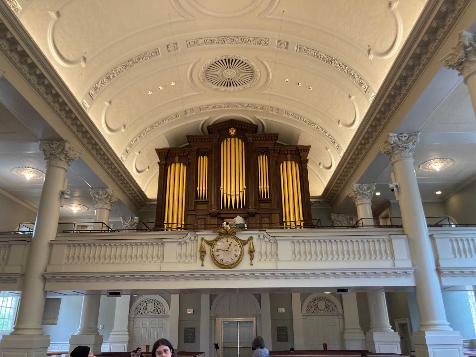 Pipe organ on a balcony