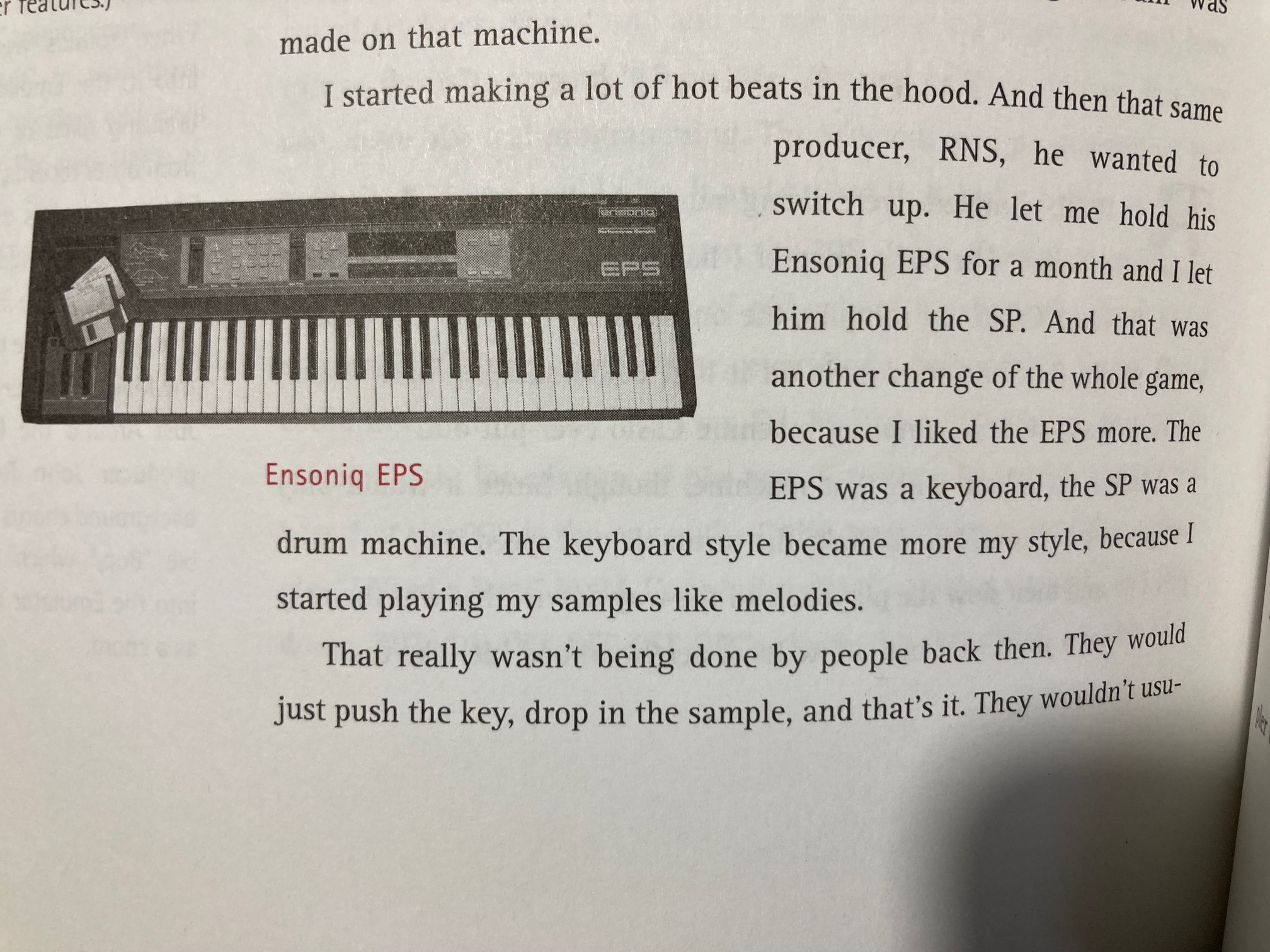 Wow. Most (all?) of the 36 Chambers beat was made on this sampling keyboard with floppy disks.