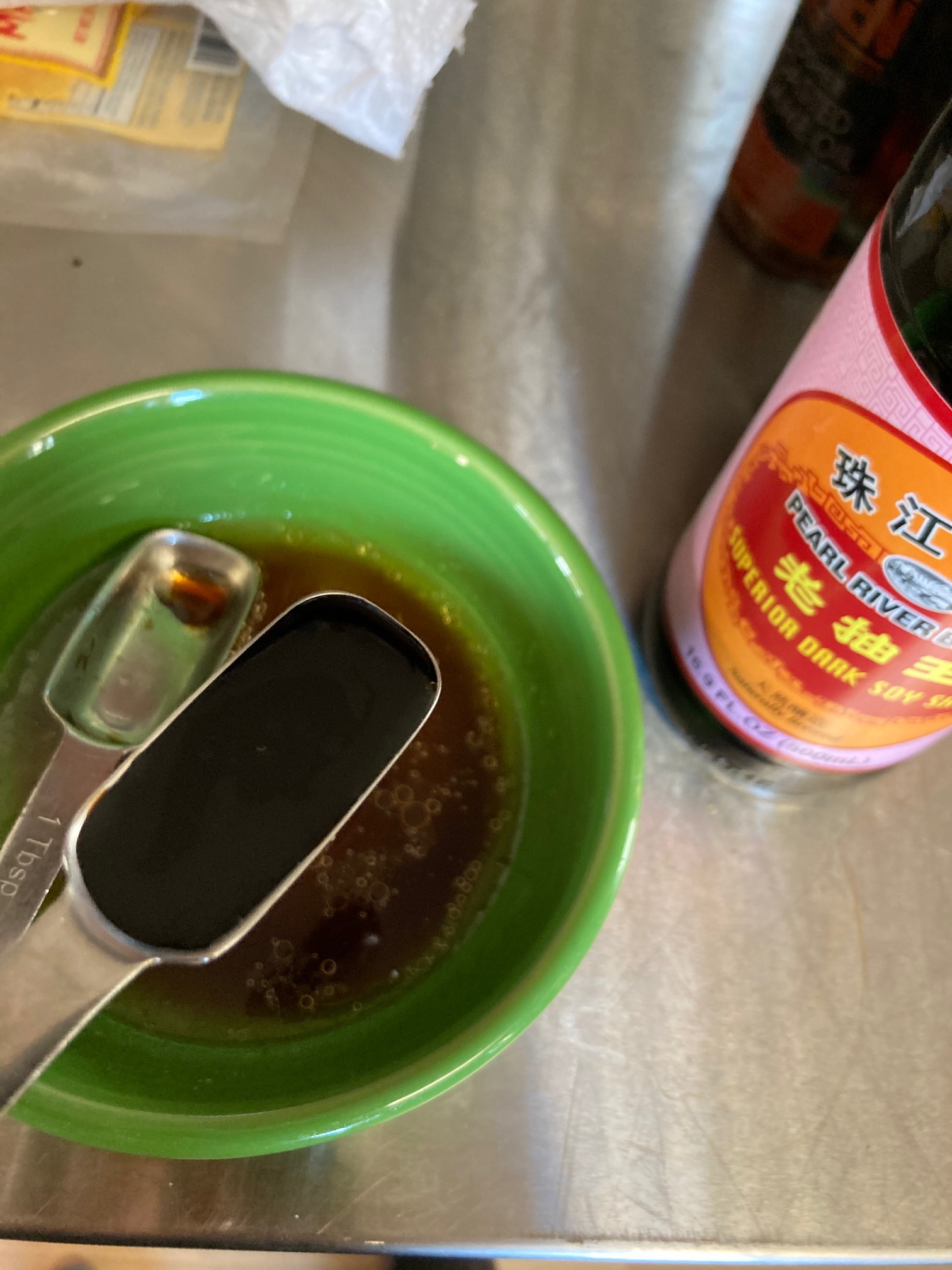 Superior Dark Soy Sauce is pretty dark! It’s been a while since we’ve had this.