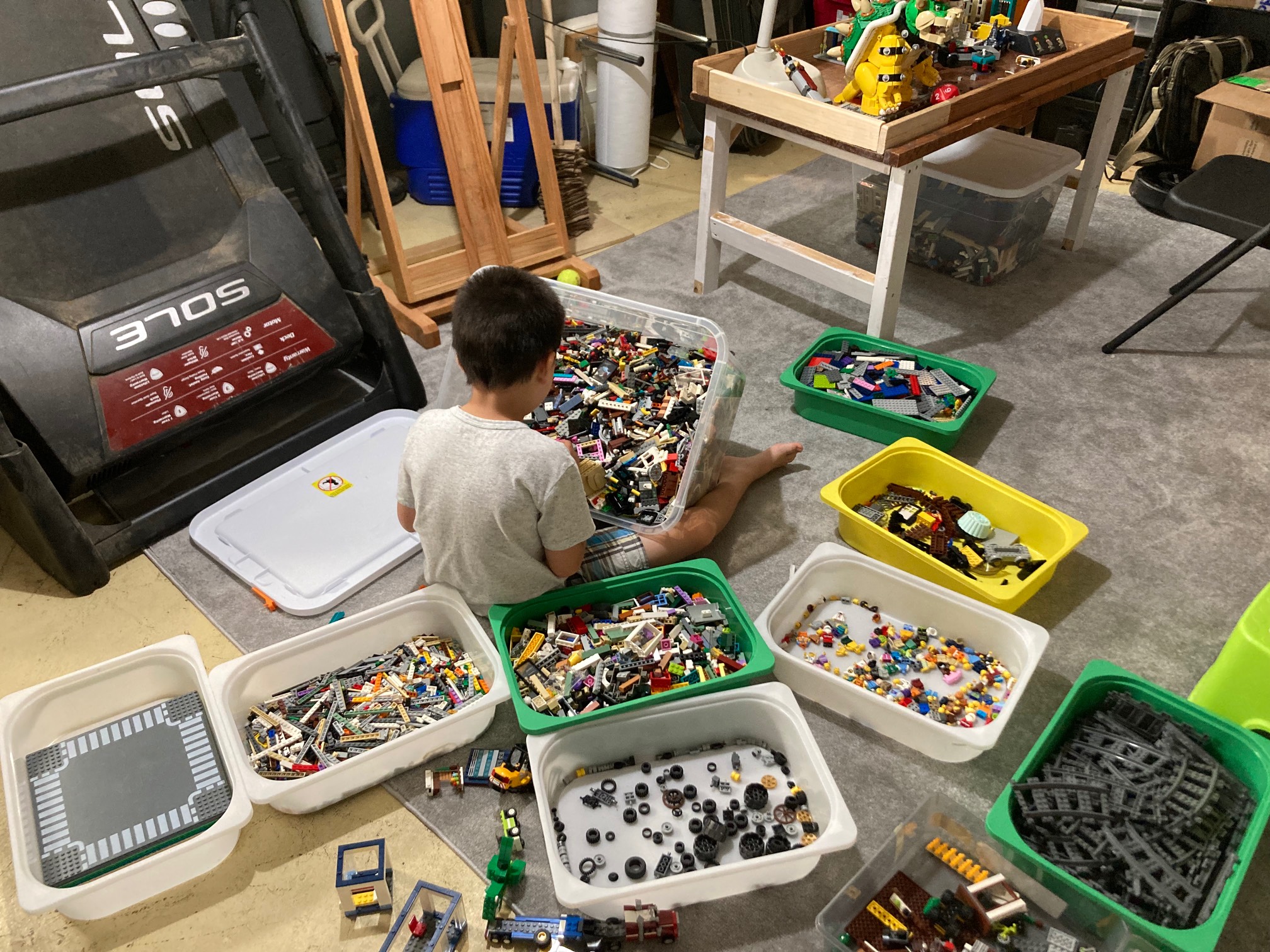 Taking on Lego sorting in earnest.