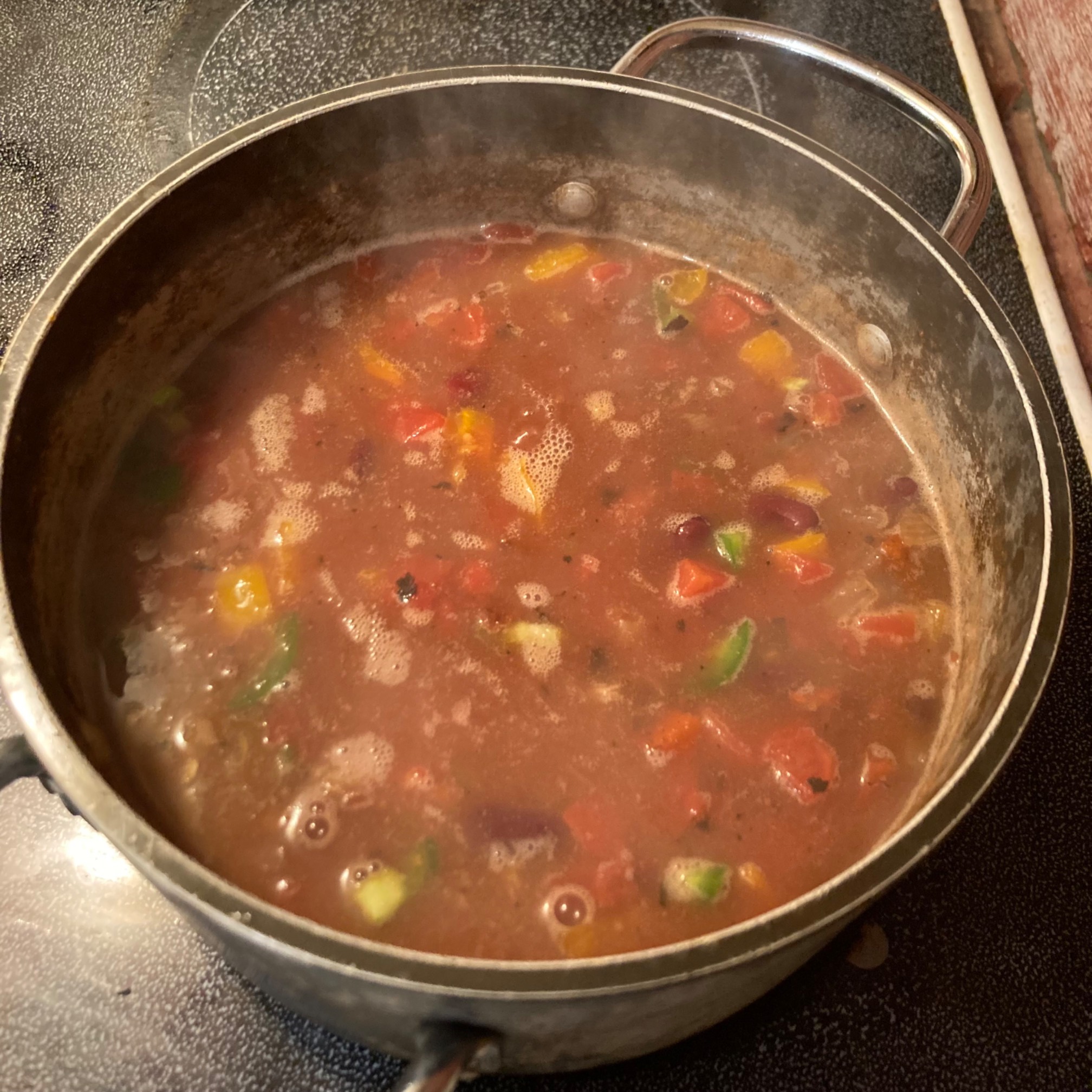 Chili with jalapeño bits