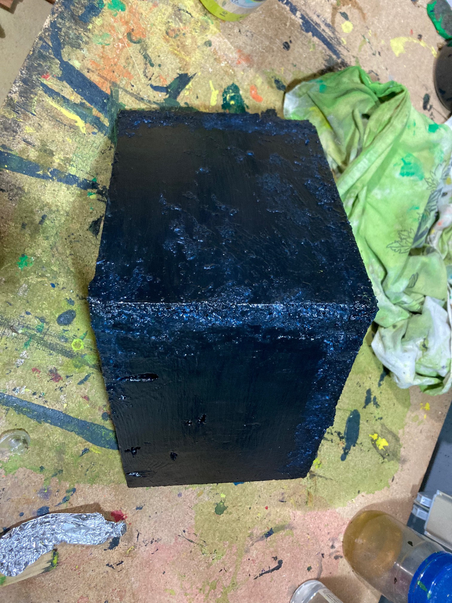 Did this varnish turn the paint blue? Or will it dry clear? It’s a part of the drama of Art.