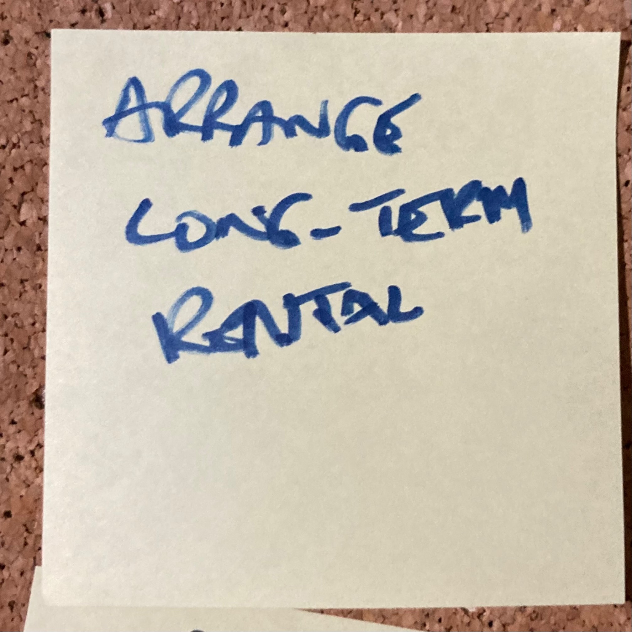 ARRANGE LONG-TERM RENTAL