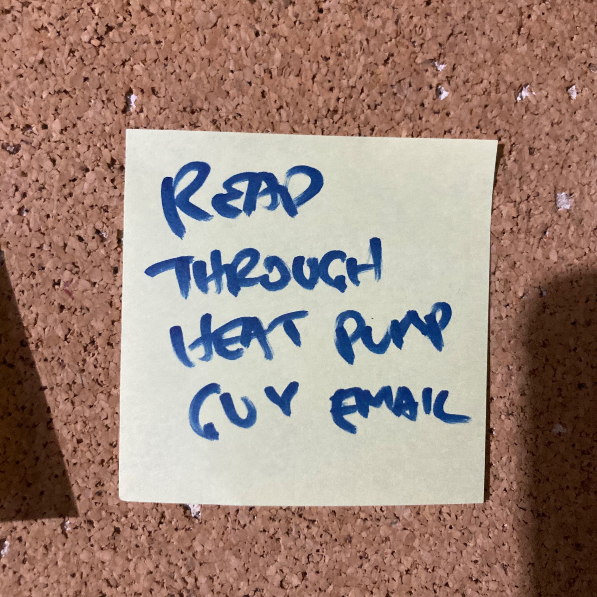READ THROUGH HEAT PUMP GUY EMAIL